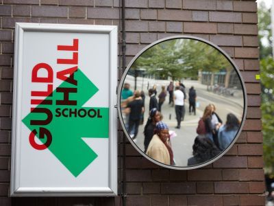 Guildhall sign on Silk Street